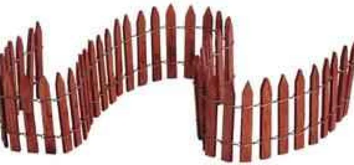 84813 - 18" Wired Wooden Fence - Lemax Christmas Village Misc. Accessories