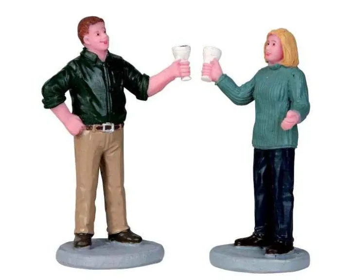 52386 - A Fine Vintage, Set Of 2 - Lemax Figurines