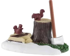04730 - Axe And Logs - Lemax Misc. Accessories