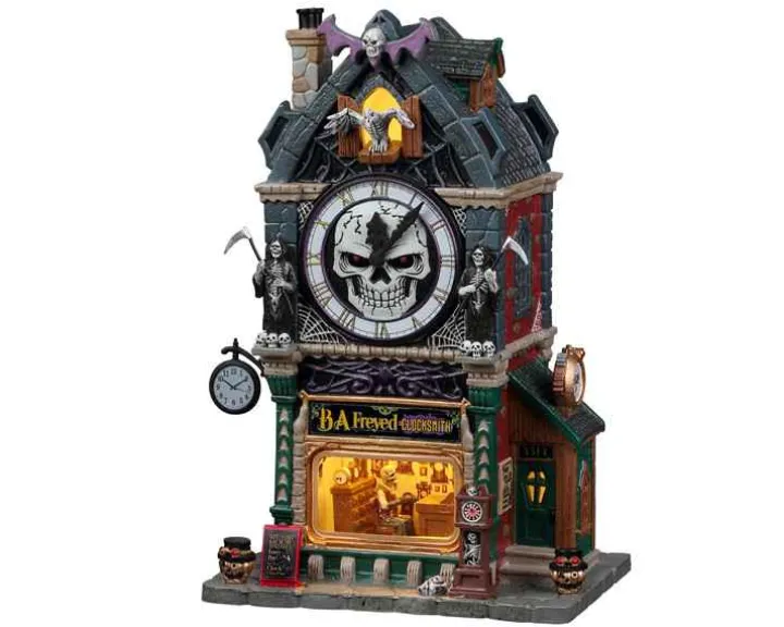 25851 - B.A. Freyed Clocksmith - Lemax Spooky Town Halloween Village Houses & Buildings