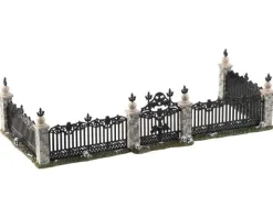 04713 - Bat Fence Gate, Set Of 5 - Lemax Spooky Town Accessories