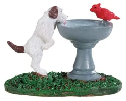 94535 - Bird Bath Dog Fountain - Lemax Misc. Accessories