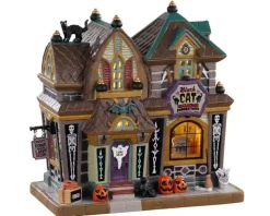 05610 - Black Cat Halloween Decor - Lemax Spooky Town Houses