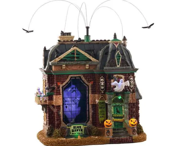 05605 - Black Raven Manor, With 4.5V Adaptor - Lemax Spooky Town Houses