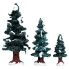 84407 - Christmas Evergreen Tree, Set Of 3 - Lemax Misc. Accessories