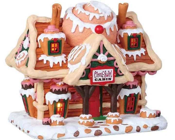 85383 - Cinna-Swirl Cabin, Battery-Operated (4.5V) - Lemax Sugar N Spice Houses