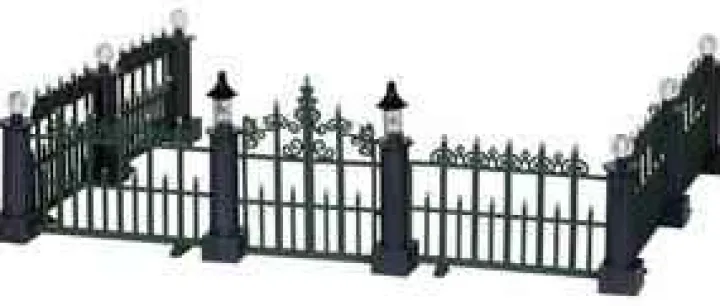 24534 - Classic Victorian Fence, Set Of 7 - Lemax Christmas Village Misc. Accessories