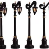 54313 - Colonial Street Lamp, Set Of 4 (4.5V) - Lemax Christmas Village Misc. Accessories