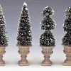 34965 - Cone-Shaped & Sculpted Topiaries, Set Of 4 - Lemax Christmas Village Trees