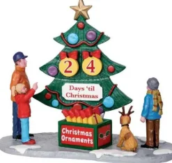 33011 - Countdown Tree, Set Of 7 - Lemax Christmas Village Table Pieces