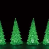 94518 - Crystal Lighted Tree, 3 Color Changeable, Small, Set/4, Battery-Operated (4.5-Volt) - Lemax Trees