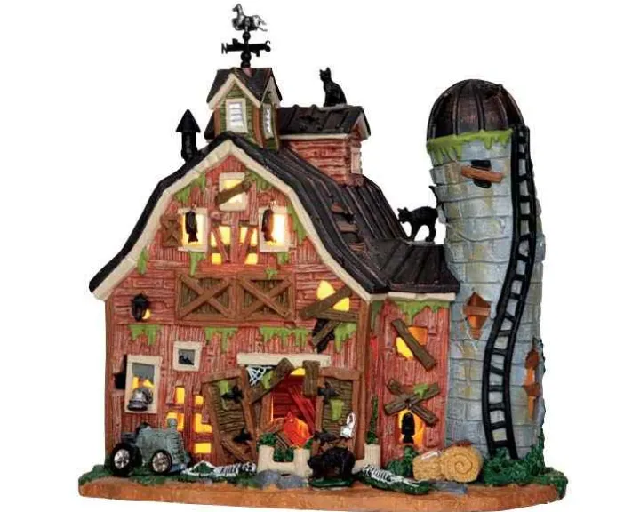 55916 - Dilapidated Barn (No Color Box) - Lemax Spooky Town Houses