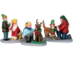 52358 - Doggie Dress Up, Set Of 3 - Lemax Christmas Figurines