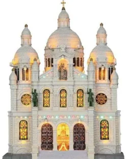 25334 - Europe Cathedral, Battery-Operated (4.5V) - Lemax Christmas Village Facades