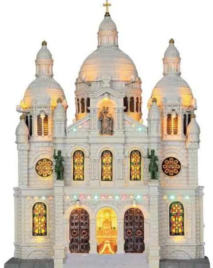 25334 - Europe Cathedral, Battery-Operated (4.5V) - Lemax Christmas Village Facades