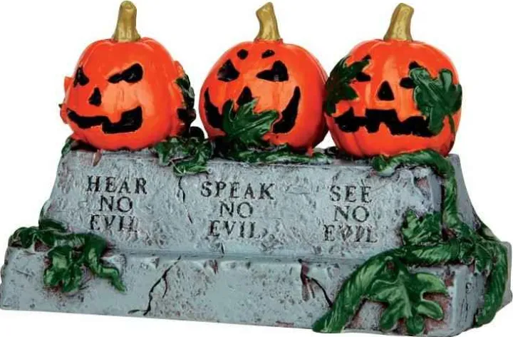 44750 - Evil Pumpkins - Lemax Spooky Town Halloween Village Accessories