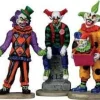 12885 - Evil Sinister Clowns, Set Of 3 - Lemax Spooky Town Halloween Village Figurines
