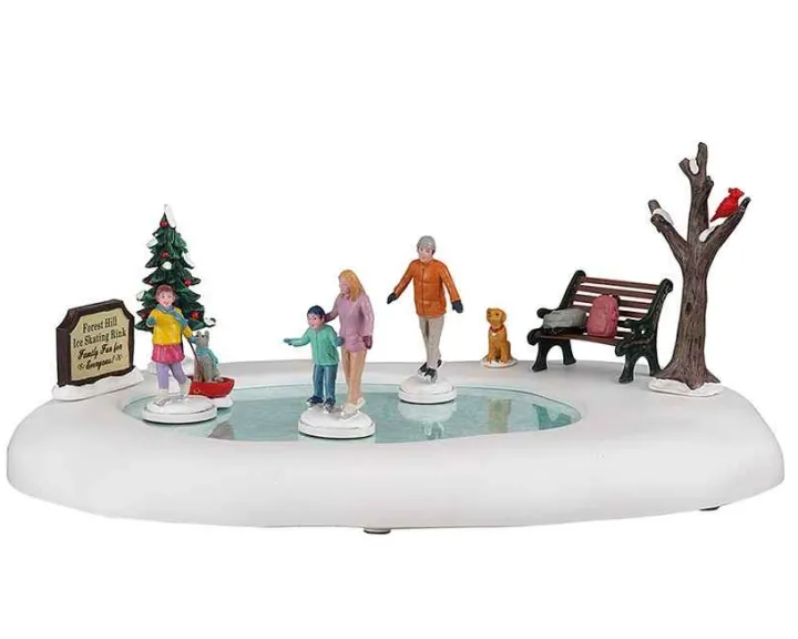 04715 - Family Skating Day, Battery-Operated (4.5-Volt) - Lemax Table Pieces