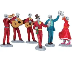 52309 - Fiesta De Los Muertos, Set Of 6 - Lemax Spooky Town Figurines