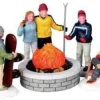 04223 - Fire Pit, Set Of 5, B/O (4.5V) - Lemax Christmas Village Table Pieces