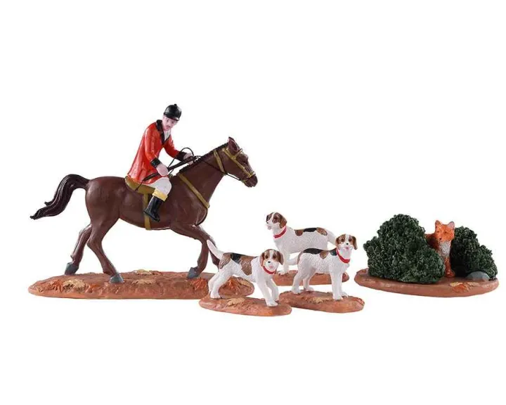 03530 - Fox Hunt, Set Of 5 - Lemax Table Pieces