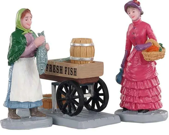 02950 - Fresh Fish For Sale, Set Of 3 - Lemax Figurines