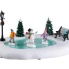 24951 - Frosty Goes Ice Skating, Battery-Operated (4.5-Volt) - Lemax Christmas Village Table Pieces