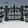 44139 - Gargoyle Fence, Set Of 5 - Lemax Spooky Town Halloween Village Accessories