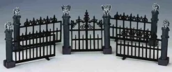 44139 - Gargoyle Fence, Set Of 5 - Lemax Spooky Town Halloween Village Accessories