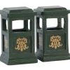 84386 - Green Trash Can, Set Of 2 - Lemax Misc. Accessories