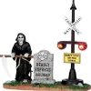44746 - Grim Railway Switchman, Battery-Operated (4.5-Volt) - Lemax Spooky Town Halloween Village Accessories