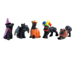 12014 - Halloween Cats, Set Of 5 - Lemax Spooky Town Figurines