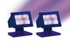 34974 - Halloween Purple Light, Set Of 2, Battery-Operated - Lemax Spooky Town Halloween Village Accessories