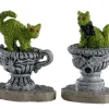 04714 - Haunted Topiary, Set Of 2 - Lemax Spooky Town Accessories