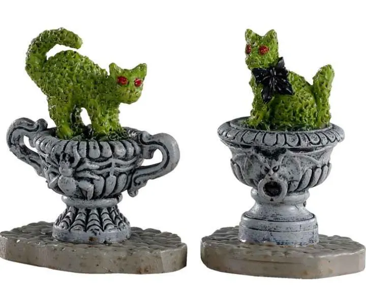 04714 - Haunted Topiary, Set Of 2 - Lemax Spooky Town Accessories