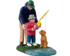 12038 - His First Fishing Lesson - Lemax Figurines