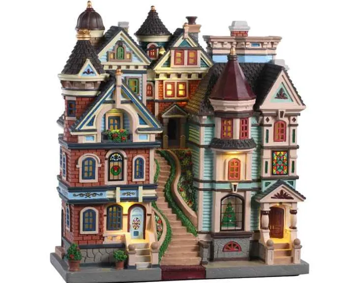 05617 - Houses On A Hill, Battery-Operated (4.5-Volt) - Lemax Facades
