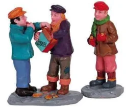 62281 - Kids Finishing Christmas Cookies, Set Of 2 - Lemax Christmas Village Figurines