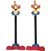 64056 - Killer Clown Lamp Post, Set Of 2, Battery-Operated (4.5 Volts) - Lemax Spooky Town Accessories