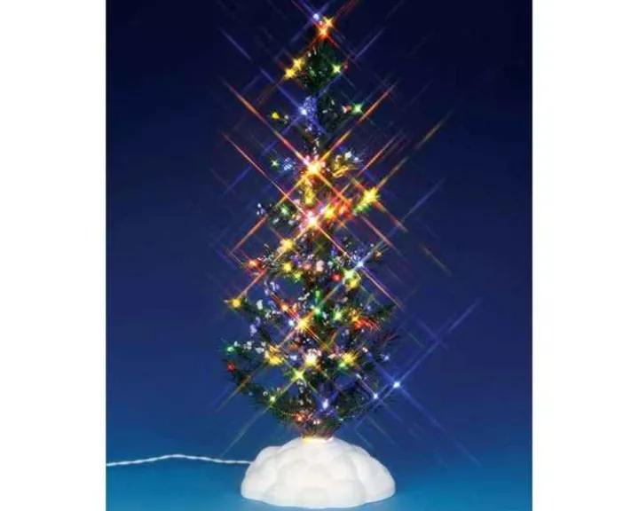 54950 - Lighted Pine Tree, Multi, Large, Battery-Operated (4.5V) - Lemax Christmas Village Trees