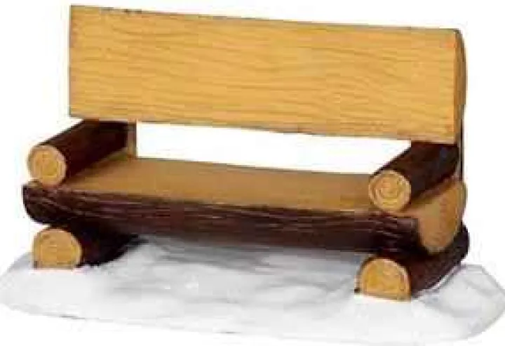 34617 - Log Bench - Lemax Christmas Village Misc. Accessories