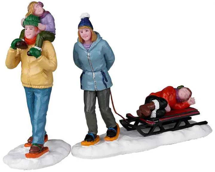 22148 - Long Day Snowshoeing, Set Of 2 - Lemax Christmas Village Figurines