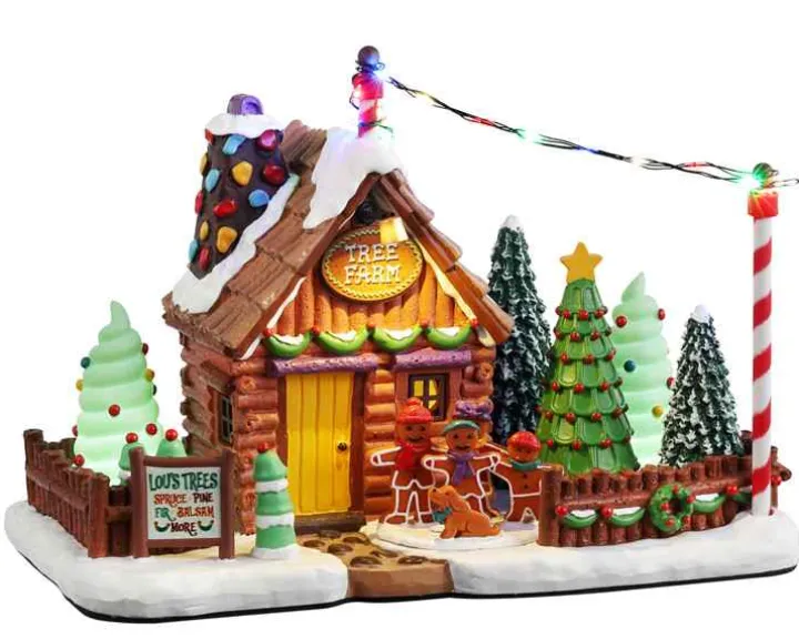 25951 - Lou's Tree Farm, Battery-Operated (4.5-Volt) - Lemax Sugar N Spice Houses