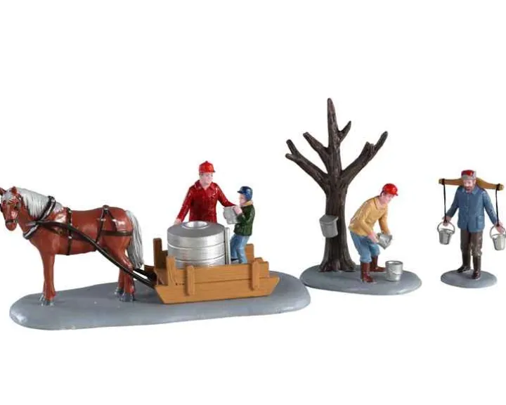 03523 - Maple Syrup Season, Set Of 3 - Lemax Table Pieces