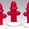 34971 - Metal Fire Hydrant, Set Of 3 - Lemax Christmas Village Misc. Accessories