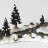 13367 - Mill Stream Fork, Set Of 10 - Lemax Christmas Village Landscape Items