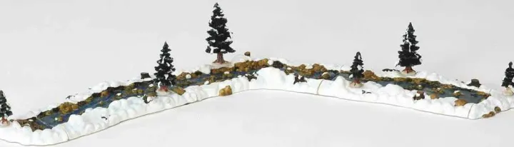 94403 - Mill Stream, Set Of 11 - Lemax Christmas Village Landscape Items