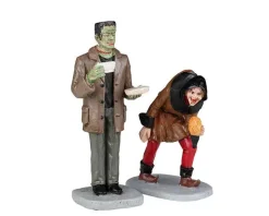 22106 - Monster Coffee Break, Set Of 2 - Lemax Spooky Town Halloween Village Figurines