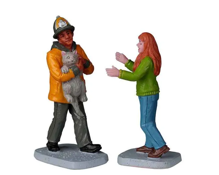 22120 - My Hero!, Set Of 2 - Lemax Christmas Village Figurines