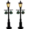 74231 - Old English Lamp Post, Set Of 2, Battery-Operated (4.5V) - Lemax Misc. Accessories